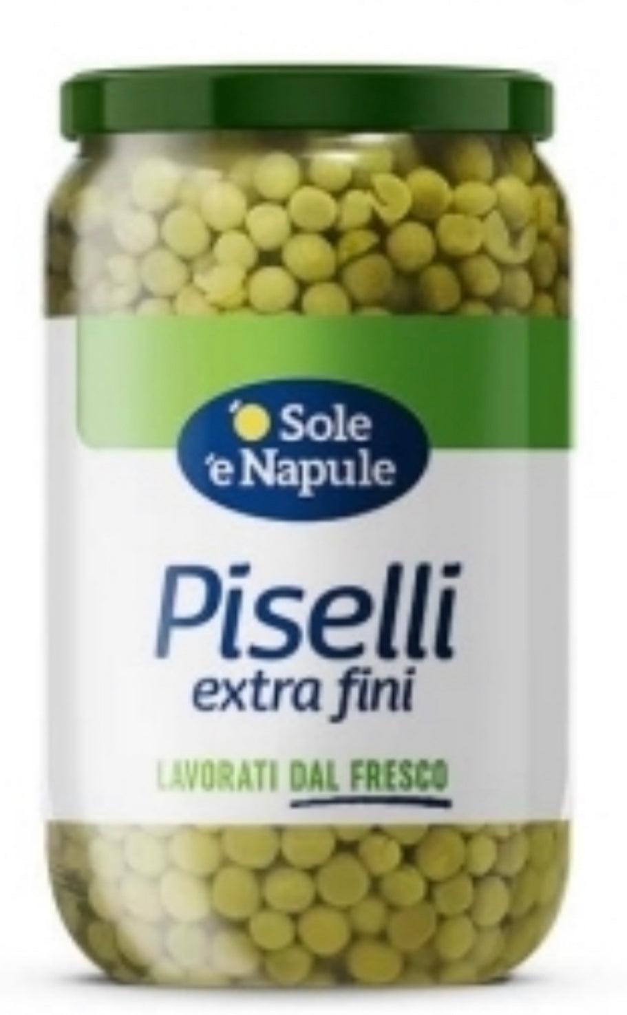 O’ Sole e’ Napule / Piselli Extra Fini 11.64oz, 330g. (12-Glass Jars per Case)