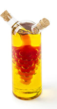 Load image into Gallery viewer, Grape Motif Oil and Vinegar Cruet Dispenser Bottle, Clear Borosilicate Glass
