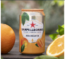 Load image into Gallery viewer, San Pellegrino Orange / Aranciata Sparkling Fruit Beverage, 6/Pack 11.15oz Cans.
