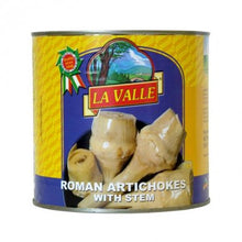 Load image into Gallery viewer, La Valle Roman Artichoke with Stem 2.5kilo. (Case of 6 Cans)
