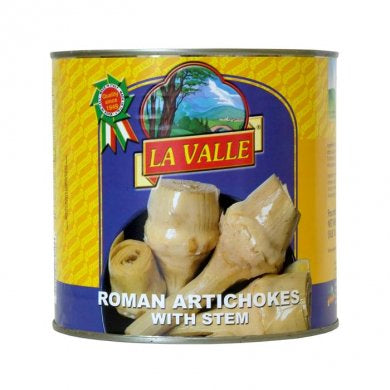 La Valle Roman Artichoke with Stem 2.5kilo. (Case of 6 Cans)