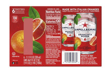 Load image into Gallery viewer, San Pellegrino Sparkling Fruit Beverages Aranciata Rossa/Blood Orange - 6pk/11.15 fl oz Cans
