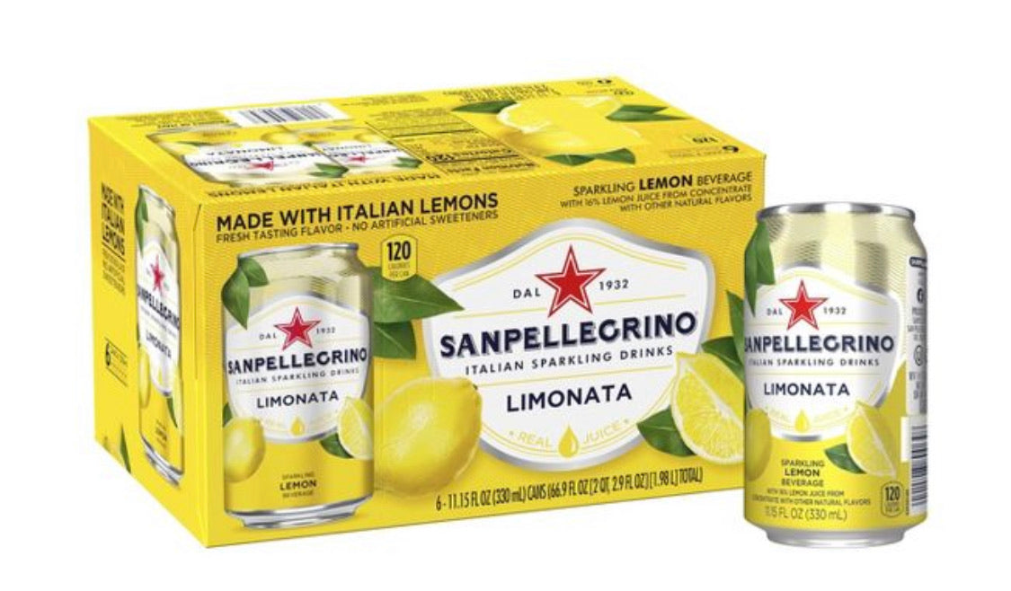 Sanpellegrino Italian Sparkling Drink Limonata Sparkling Lemon Beverage 24 Pack Of 11.15 Fl Oz