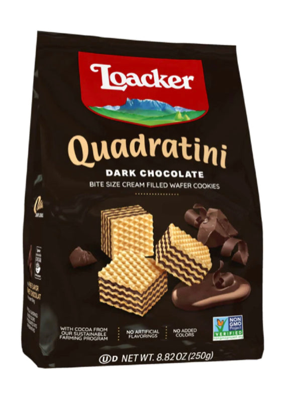 Loacker Dark Chocolate Quadratini, 8.82 oz (3-Pack Special)