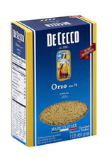 Load image into Gallery viewer, De Cecco Orzo Pasta from Italy no. 74 - 1 lb / 20 Packs Per Case
