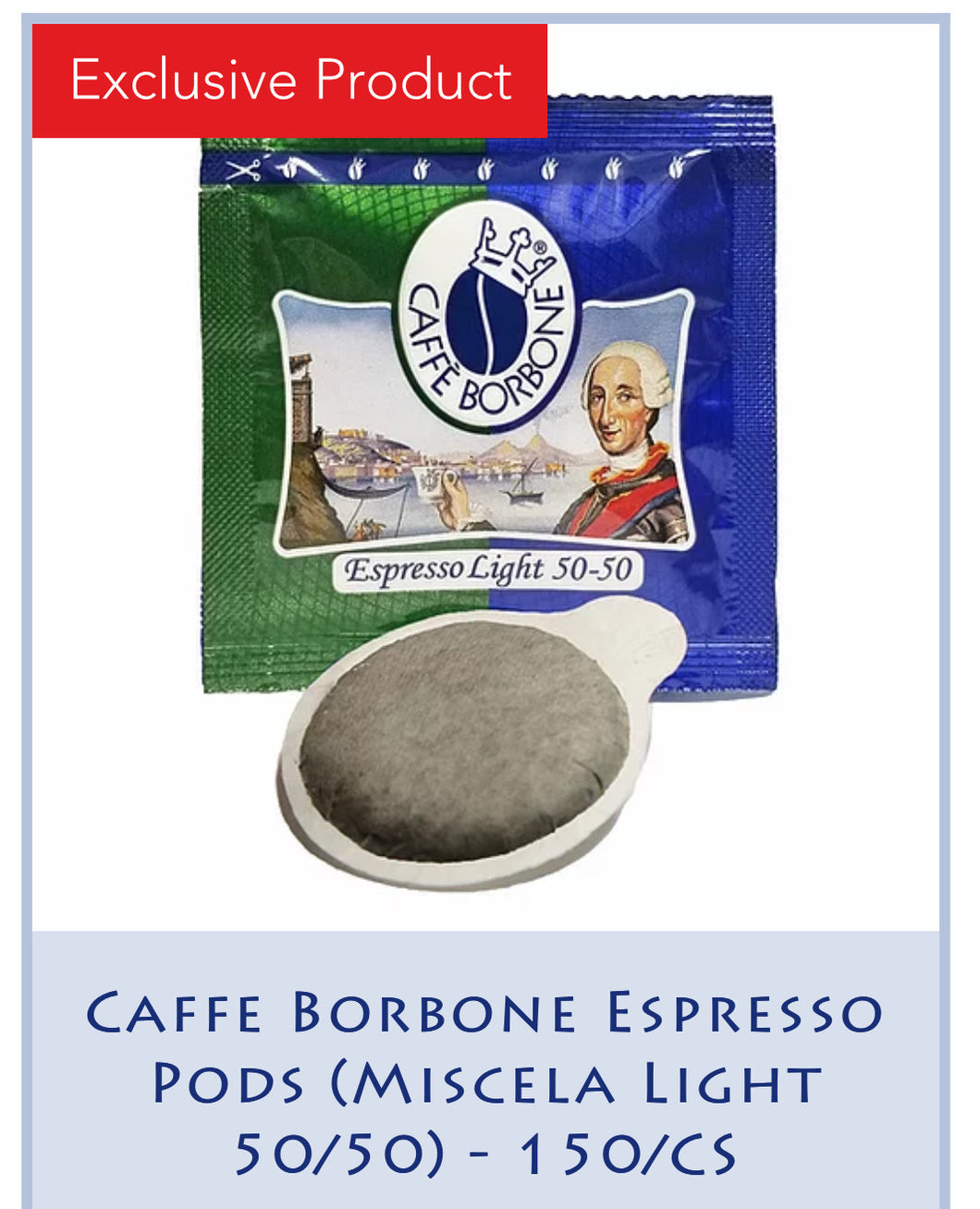 Caffe Borbone Espresso Pods (Miscela Light 50/50) - 150/CS