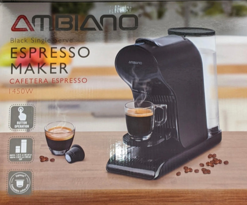 Ambiano Coffee Nespresso Capsule Machine + 100ct Case of Borbone Pods