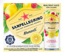 Load image into Gallery viewer, San Pellegrino Lemon &amp; Red Raspberry Sparkling Water 6/Pack Cans
