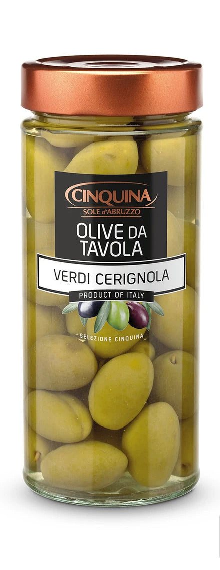 Cinquina Green Cerignola 3G Olives (case of 6Jars)