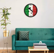 Load image into Gallery viewer, Italian Language Smart Wall Clock Italy Flag with Map Patriotic Home Decor Modern Design Sound Activated Night Light Wall Clock
