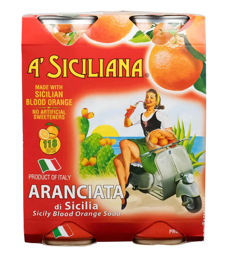 A’ Siciliana Sicilian Aranciata Blood Orange Soda 11.15oz (24/Pack-Case)