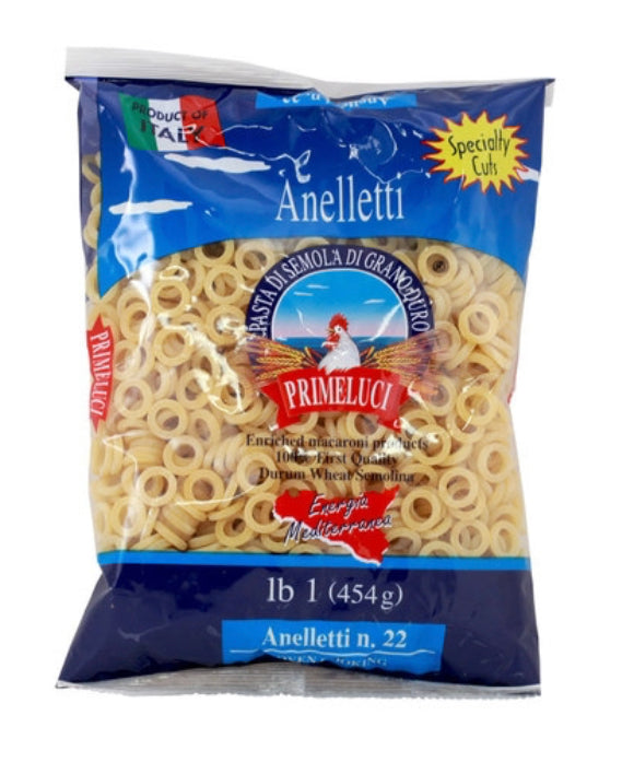 Primeluci Anelletti no. 22 (Case Of 20/Packs 1-lb each)