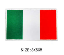 Load image into Gallery viewer, Italy Flag Embroidery Patches Iron on Transfer Patches Applications for Clothes.
