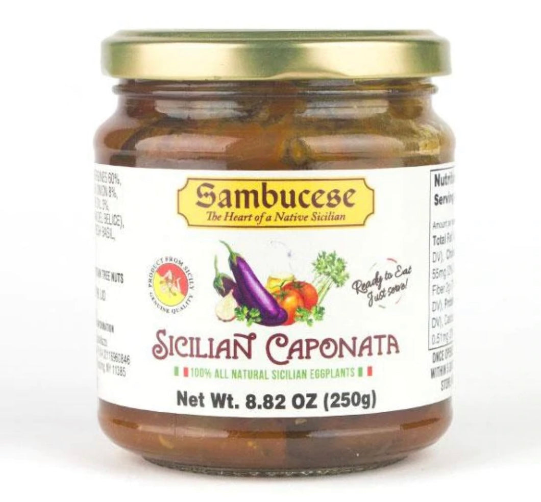 Sambucese Sicilian Caponata, Eggplant Appetizer, 8.82 oz | 250g