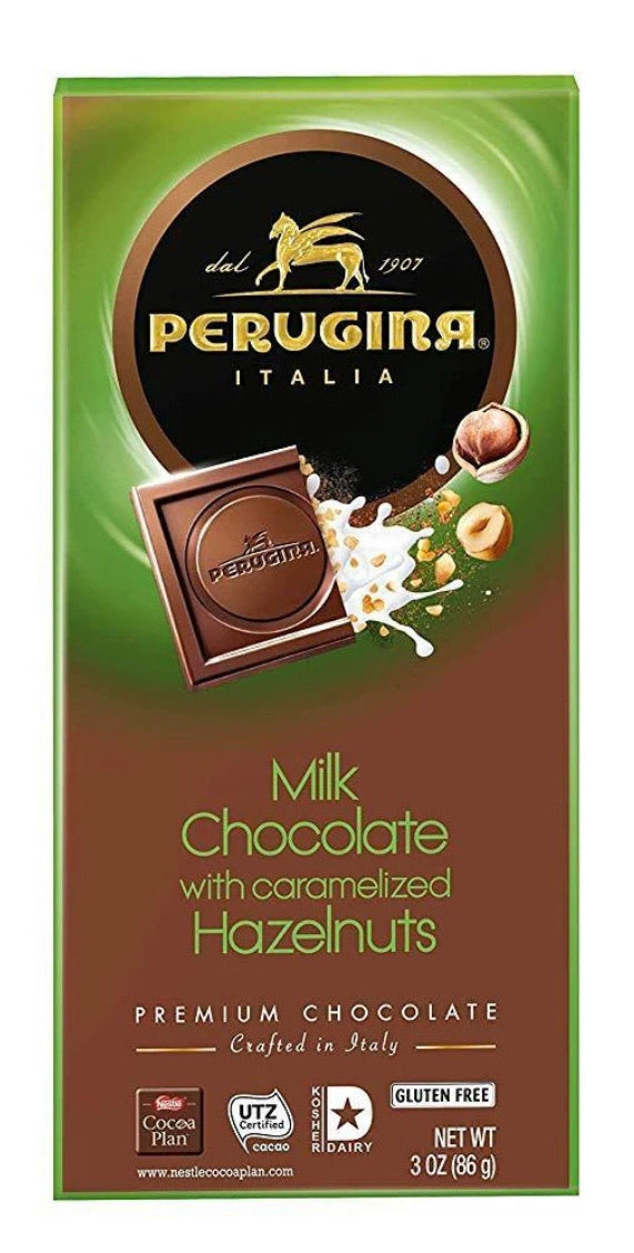 Perugina Milk Chocolate with Hazelnut Bar 3 oz (12-Pack)