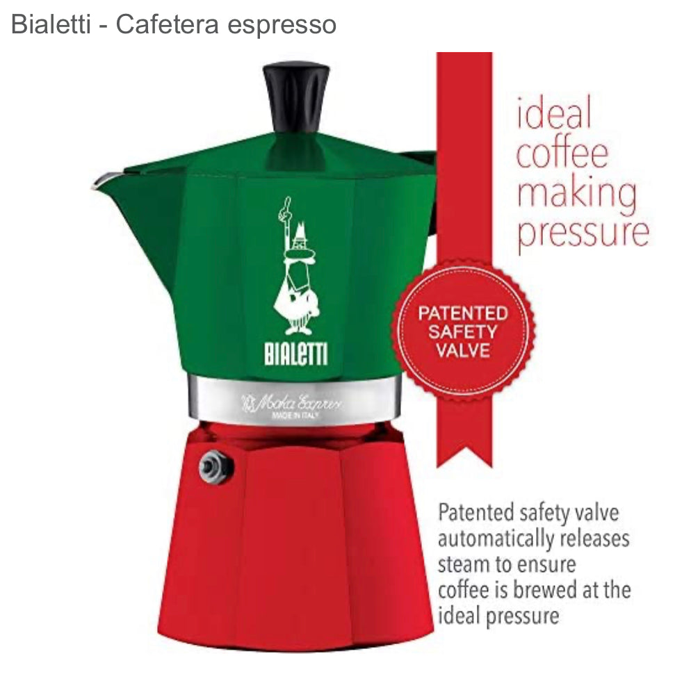 Living Italian Style since 1997- Bialetti Moka Alpina + 6 Glass Cup