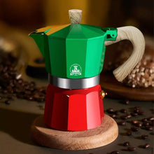 Load image into Gallery viewer, Italy Flag / Moka Espresso Coffee Maker (3-Cup
