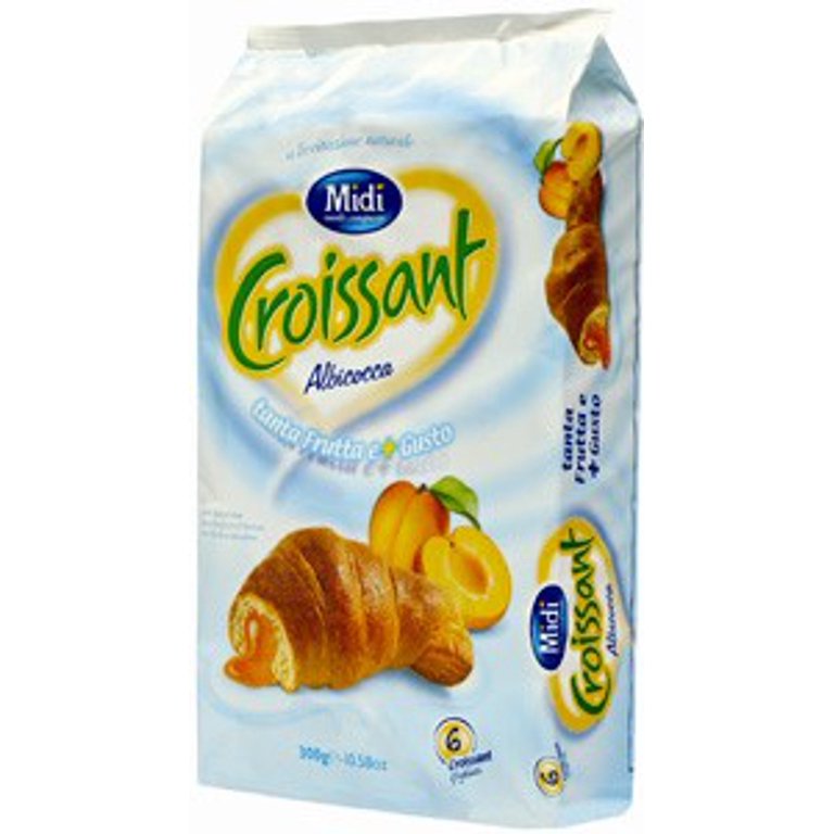 Midi Croissant with Apricot Cream Filling, 6 Pack, 10.56 oz (Case-8Packs)