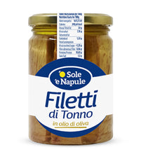 Load image into Gallery viewer, O Sole e Napule - Fillets of Tuna in Olive Oil 212g Glass Jar (3-Pack)
