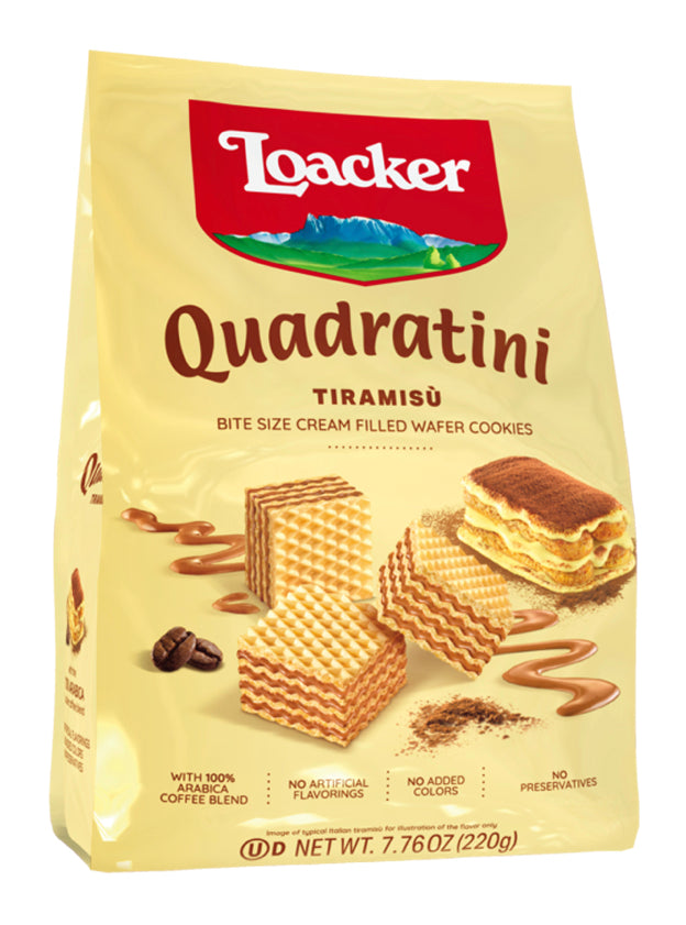 Loacker Tiramisu Quadratini, 7.76 oz (3-Pack Special)