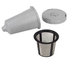 Load image into Gallery viewer, Reusable Coffee Holder and Filter Set, Grey 3 part with filter basket works with Keurig My K-Cup Home brewers by PureWater Filters
