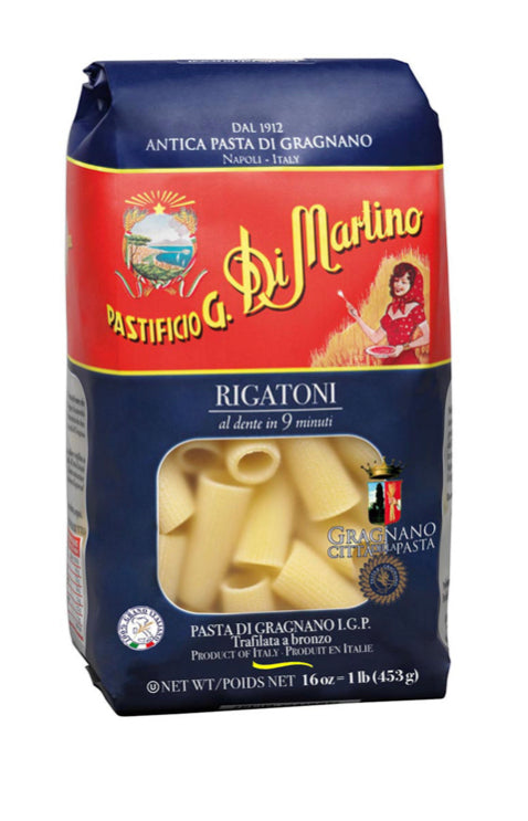 Di Martino Rigatoni Pasta Gragnano, IGP,  (10Pack - 1/lb. Each)