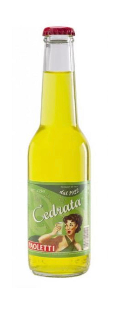 Paoletti Cedrata, Citron, Soft Drink, Made in Italy, 8.4 fl oz | 250 mL / (4-pack)