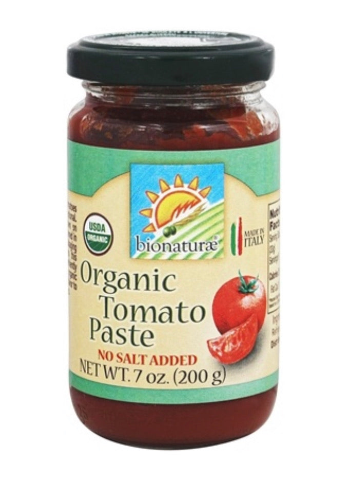 Bionaturae Tomato Paste, No Salt Added - 7 oz / Case of 12 Jars