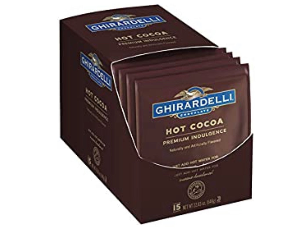 Ghirardelli / Double Hot Chocolate Cocoa (Case of 15packets) 1.5oz Each