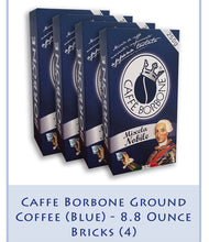 Load image into Gallery viewer, Caffe Borbone Ground Coffee (Blue) - 8.8 Ounce Bricks (4)
