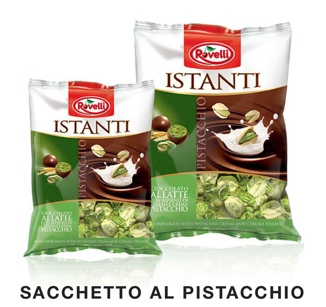 Rovelli Chocolate w/Pistachio Filling Istanti - ( 28/Pack In A Case )160grams per bag