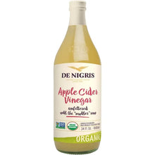 Load image into Gallery viewer, De Nigris, Raw Apple Cider Vinegar with Mother Organic 34 fl oz./1Lt. (Case of 6-Bottles )
