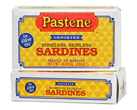 Pastene Boneless and Skinless Sardines - 4 3/8 oz (12-Pack Case)