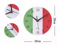 Load image into Gallery viewer, Manufacturer National Flag wall clock Small Wood Silent Clock Creative wall clock for Office Living Room

