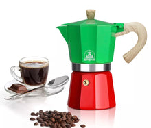 Load image into Gallery viewer, Italy Flag / Moka Espresso Coffee Maker (3-Cup
