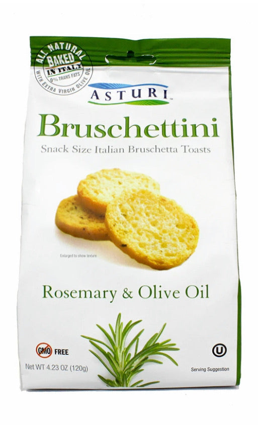 Asturi Bruschettini Rosemary and Olive Oil 4.2 oz (12-Pack Special )