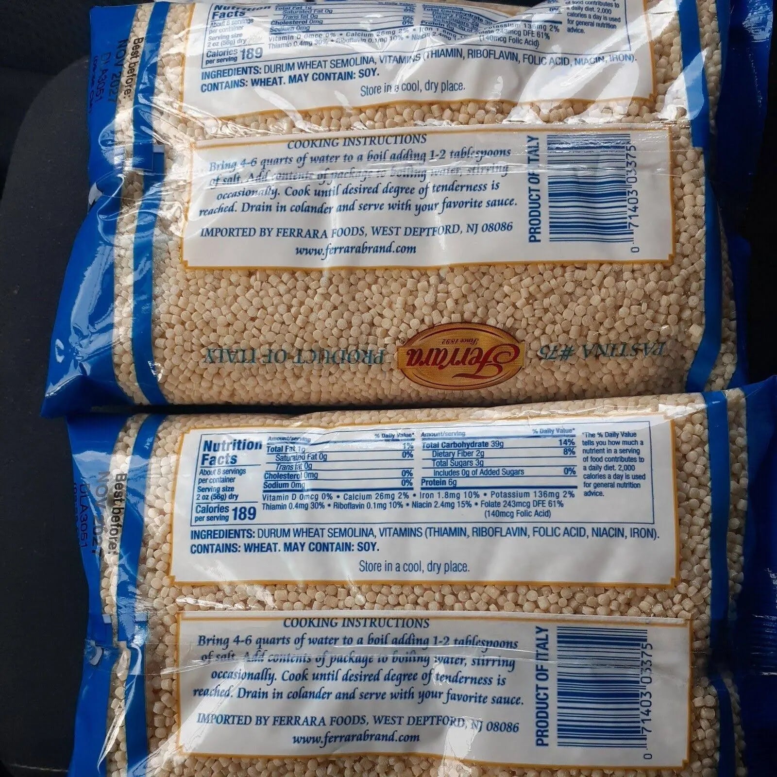 FARELLA SFRIDI DI PASTA 20KG