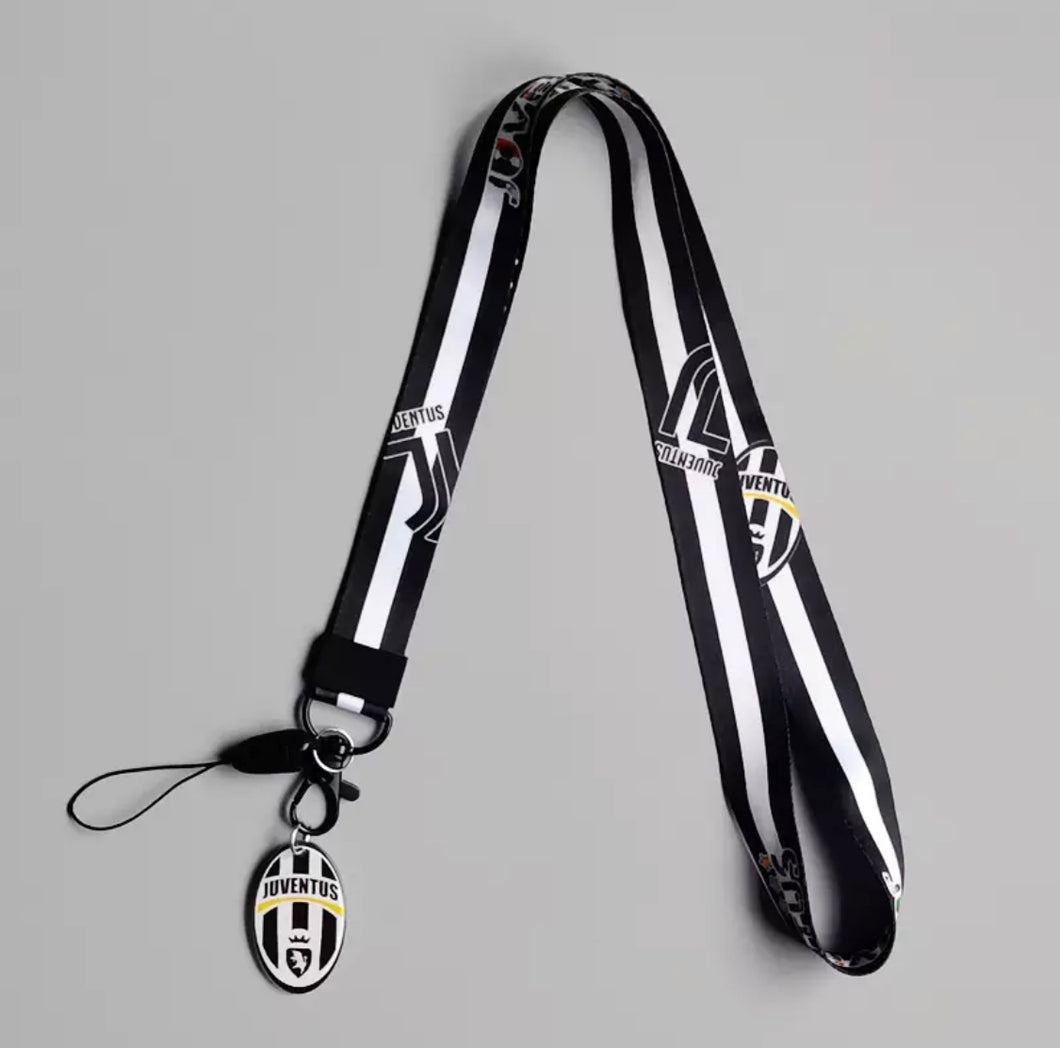 Juventus Soccer Mobile Phone Long Neck Keychain Campus Activity