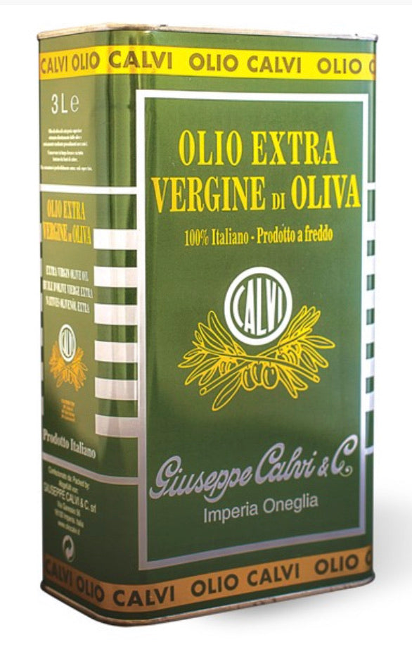 Calvi Extra Virgin Olive Oil 100% Italian (3-LTR. Tin)