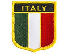 Load image into Gallery viewer, Italy Flag Embroidery Patches Iron on Transfer Patches Applications for Clothes.
