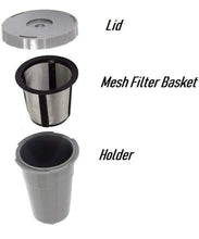 Load image into Gallery viewer, Reusable Coffee Holder and Filter Set, Grey 3 part with filter basket works with Keurig My K-Cup Home brewers by PureWater Filters
