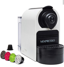 Load image into Gallery viewer, Mixpresso White Italian  Map- Nespresso Compatible Capsule Espresso Machine (Plus One Case of 100 Borbone Caps)
