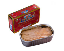 Load image into Gallery viewer, ASdoMar Ventrasca di Tonno Yellowfin Tuna Ventresca in Pure Olive Oil 125g / 4.4oz.
