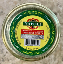 Load image into Gallery viewer, NAPOLI QUARTERED &amp; MARINATED ARTICHOKE HEARTS 6 OZ. EACH (12-Pack)
