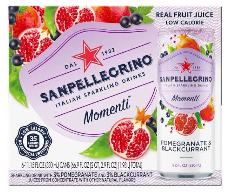 San Pellegrino Momenti Pomegranate & Blackcurrant - 6pk/11.15 fl oz Cans