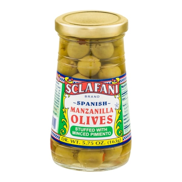 Sclafani Spanish Manzanilla Olives 5oz. (12-Jars in Case