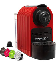 Load image into Gallery viewer, Mixpresso Red Italian  Map- Nespresso Compatible Capsule Espresso Machine (Plus One Case of 100 Borbone Caps)
