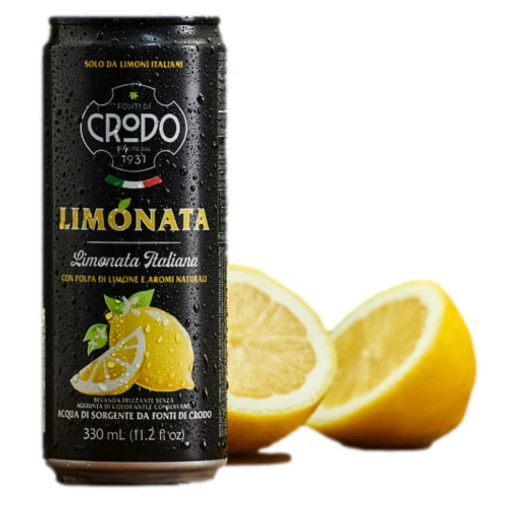 Lemonade Real Lemon Pulp by Crodo - 11.2 fl oz (24-Cans Per Case)
