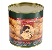 Load image into Gallery viewer, ARTICHOKE QUARTERS IN WATER 6/3 KG (6-CANS 3LBS-EACH IN A CASE)
