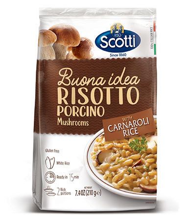 Scotti Risotto Porcino With Carnaroli Rice And Mushrooms 210gr (Case of 10)